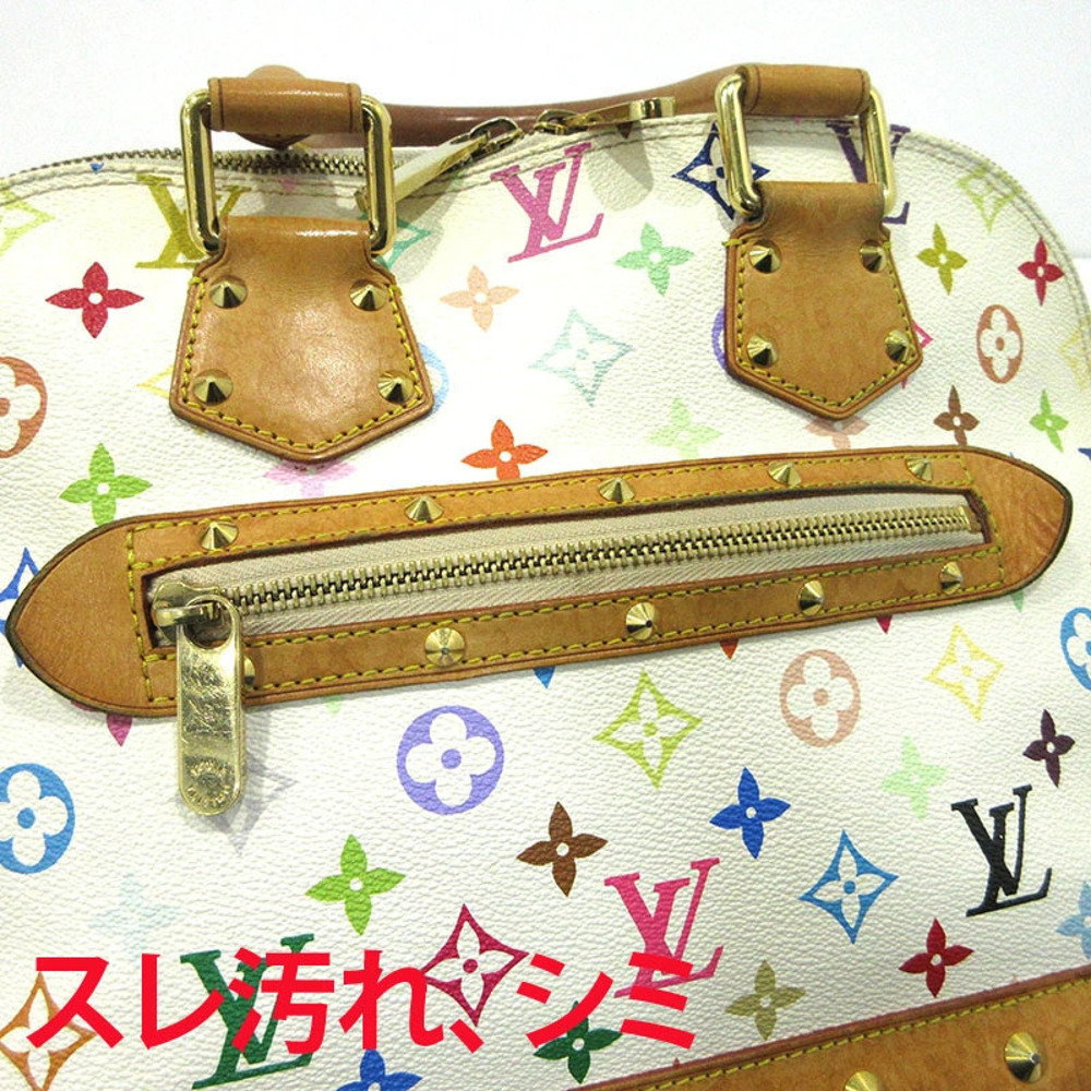 Louis Vuitton Alma Monogram Handbag Multicolor White - Picture 10 of 15